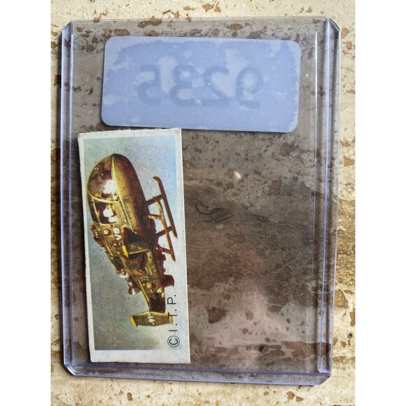 Vintage I.T.P. Japanese Trading Card With Helicopter Illustration - Picture 3 of 4